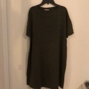 Olive green tshirt dress